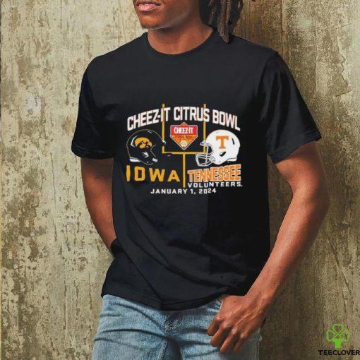 2024 Citrus Bowl Iowa Hawkeyes vs. Tennessee Volunteers Dueling Helmet Shirt