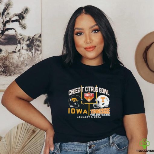 2024 Citrus Bowl Iowa Hawkeyes vs. Tennessee Volunteers Dueling Helmet Shirt