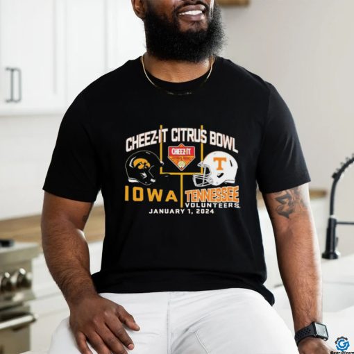 2024 Citrus Bowl Iowa Hawkeyes vs. Tennessee Volunteers Dueling Helmet Shirt