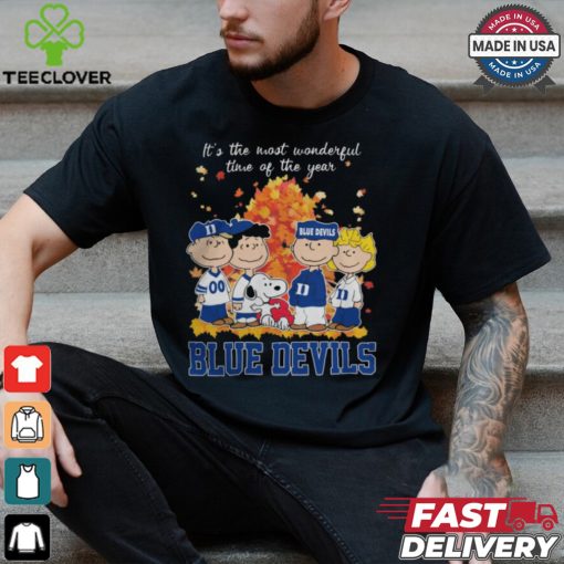 2024 Duke Blue Devils x Peanuts Snoopy Is The Most Wonderful Time Of The Year Shirt