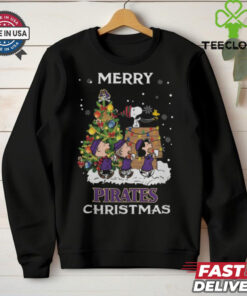 2024 East Carolina Pirates Snoopy And Friends Merry Christmas Shirt