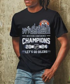 2024 Edmonton Oilers NHL Skyline Western Conference Champions Shirt