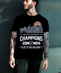 2024 Edmonton Oilers NHL Skyline Western Conference Champions Shirt