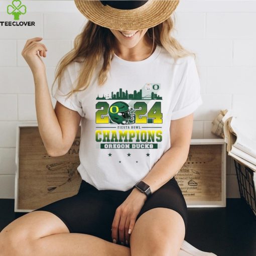 2024 Fiesta Bowl Champions Oregon Ducks City Helmet And Logo T Shirt