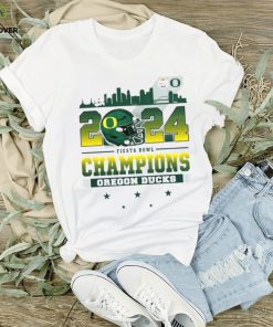 2024 Fiesta Bowl Champions Oregon Ducks City Helmet And Logo T Shirt