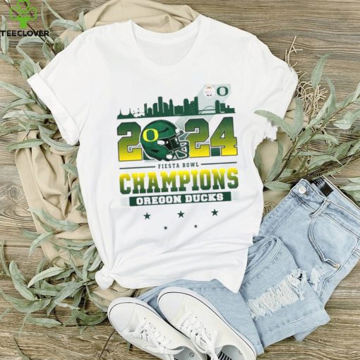 2024 Fiesta Bowl Champions Oregon Ducks City Helmet And Logo T Shirt