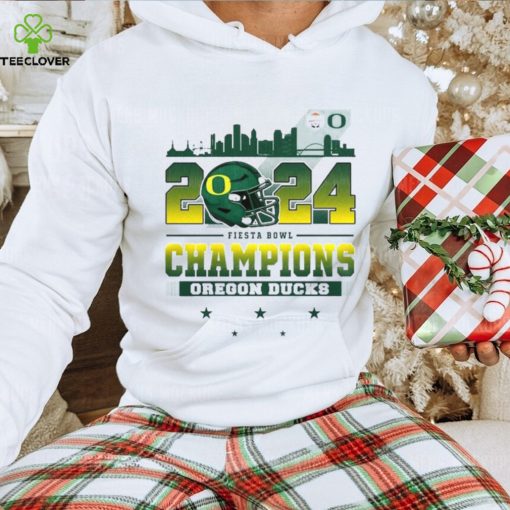 2024 Fiesta Bowl Champions Oregon Ducks City Helmet And Logo T Shirt