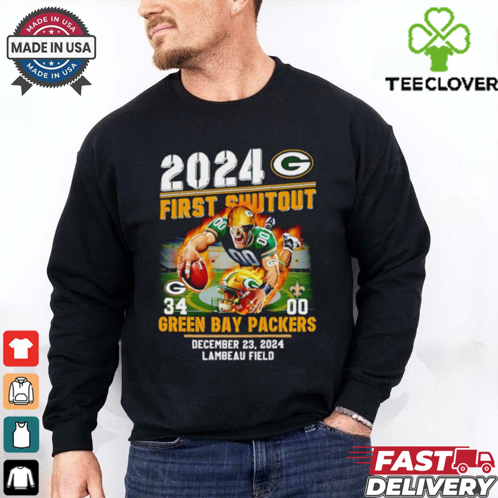 2024 First Shutout Green Bay Packers mascot shirt 2024 First Shutout Green Bay Packers mascot shirt
