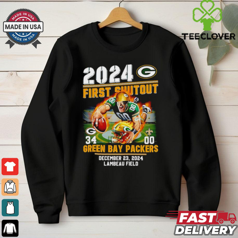 2024 First Shutout Green Bay Packers mascot shirt 2024 First Shutout Green Bay Packers mascot shirt