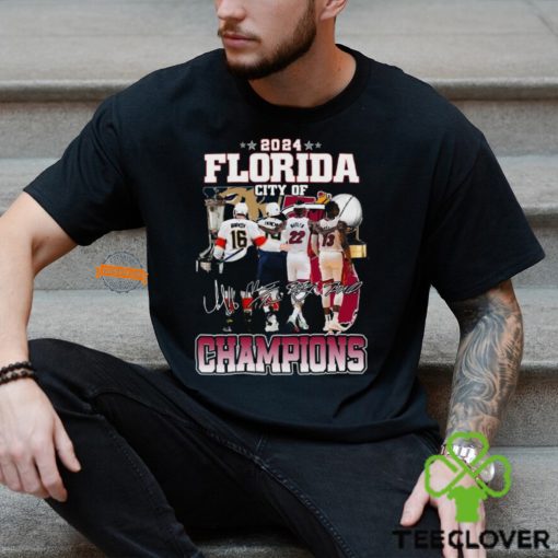 2024 Florida city of champions Miami Heat and Florida Panthers signatures hoodie, sweater, longsleeve, shirt v-neck, t-shirt