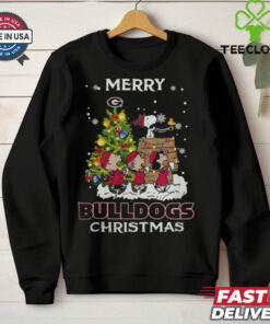 2024 Georgia Bulldogs Snoopy And Friends Merry Christmas Shirt