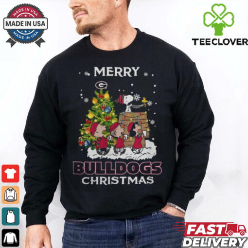 2024 Georgia Bulldogs Snoopy And Friends Merry Christmas Shirt