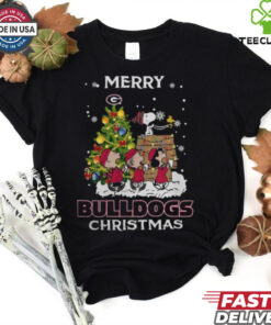 2024 Georgia Bulldogs Snoopy And Friends Merry Christmas Shirt