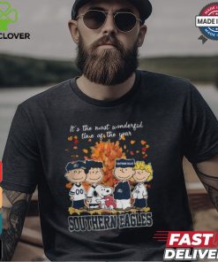 2024 Georgia Southern Eagles x Peanuts Snoopy Is The Most Wonderful Time Of The Year Shirt