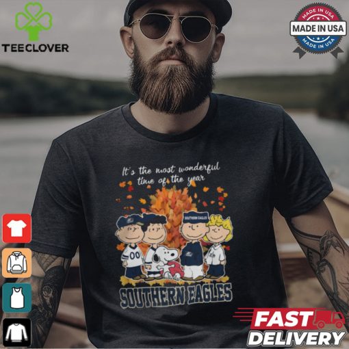 2024 Georgia Southern Eagles x Peanuts Snoopy Is The Most Wonderful Time Of The Year Shirt