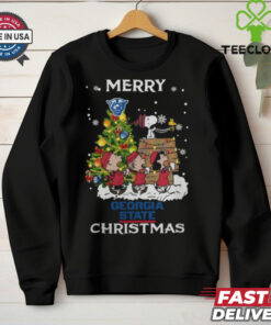 2024 Georgia State Panthers Snoopy And Friends Merry Christmas Shirt