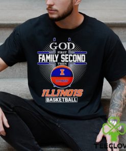 2024 God first family second then Illinois basketball hoodie, sweater, longsleeve, shirt v-neck, t-shirt