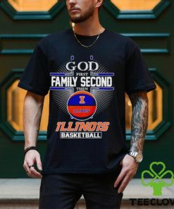 2024 God first family second then Illinois basketball hoodie, sweater, longsleeve, shirt v-neck, t-shirt