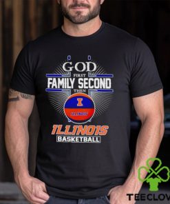 2024 God first family second then Illinois basketball hoodie, sweater, longsleeve, shirt v-neck, t-shirt