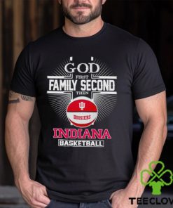 2024 God first family second then Indiana basketball shirt