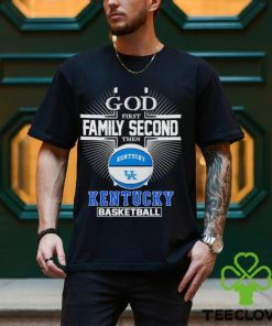 2024 God first family second then Kentucky basketball shirt
