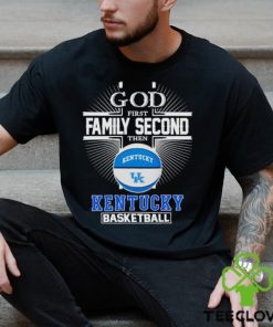 2024 God first family second then Kentucky basketball shirt