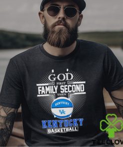 2024 God first family second then Kentucky basketball shirt