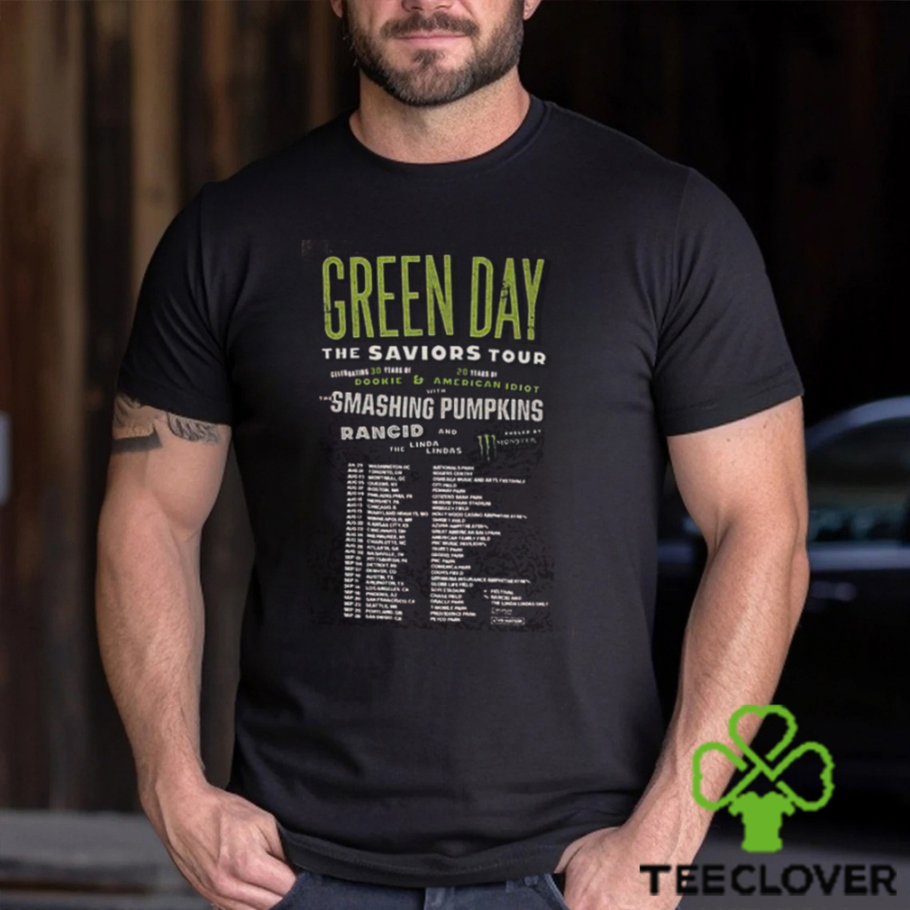 2024 Green Day The Saviors Tour Dates 2 Sides Shirt 2024 Green Day The Saviors Tour Dates 2 Sides Shirt