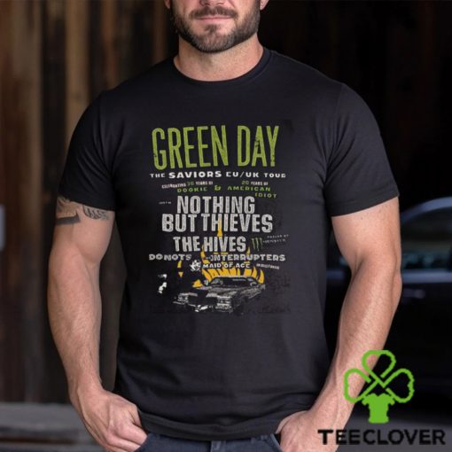 2024 Green Day The Saviors Tour Dates 2 Sides T Shirt