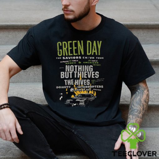 2024 Green Day The Saviors Tour Dates 2 Sides T Shirt