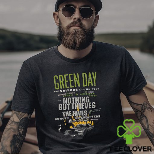 2024 Green Day The Saviors Tour Dates 2 Sides T Shirt