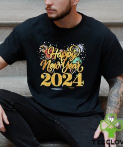 2024 Happy New Year gold glitter firework shirt 1 2024 Happy New Year gold glitter firework shirt
