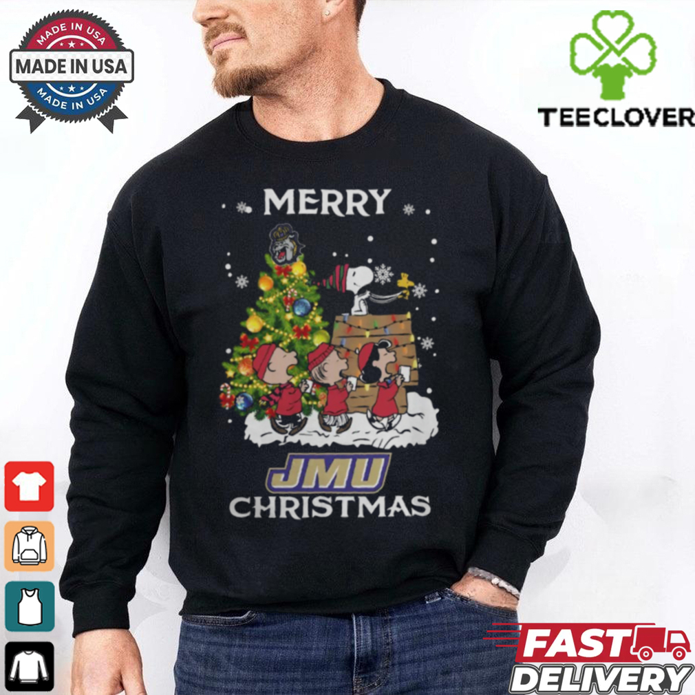 2024 James Madison Dukes Snoopy And Friends Merry Christmas Shirt 2024 James Madison Dukes Snoopy And Friends Merry Christmas Shirt