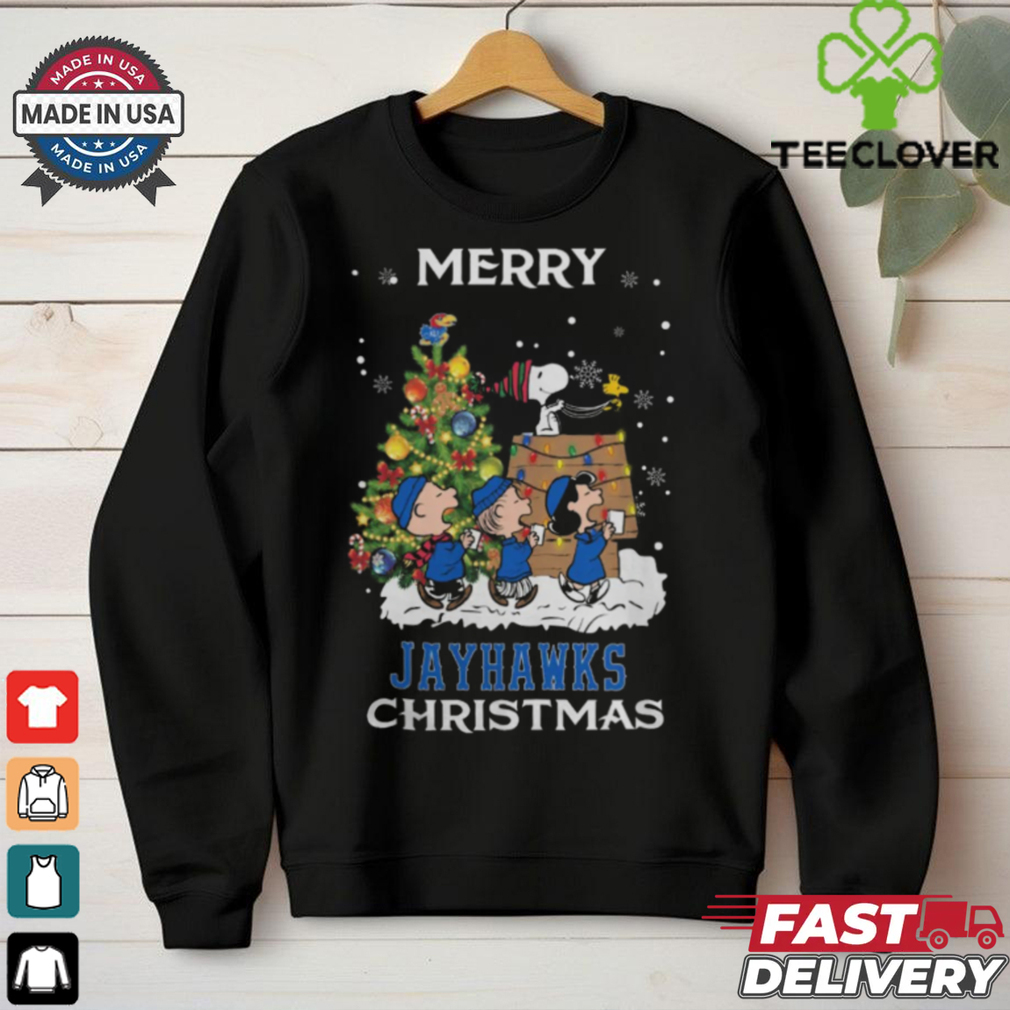 2024 Kansas Jayhawks Snoopy And Friends Merry Christmas Shirt 2024 Kansas Jayhawks Snoopy And Friends Merry Christmas Shirt