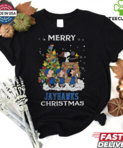 2024 Kansas Jayhawks Snoopy And Friends Merry Christmas Shirt 2 2024 Kansas Jayhawks Snoopy And Friends Merry Christmas Shirt