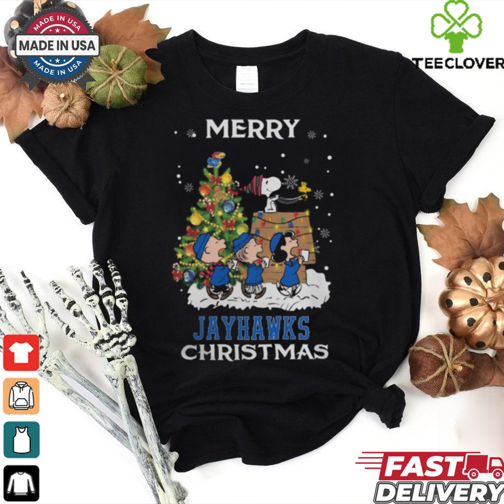 2024 Kansas Jayhawks Snoopy And Friends Merry Christmas Shirt 2024 Kansas Jayhawks Snoopy And Friends Merry Christmas Shirt