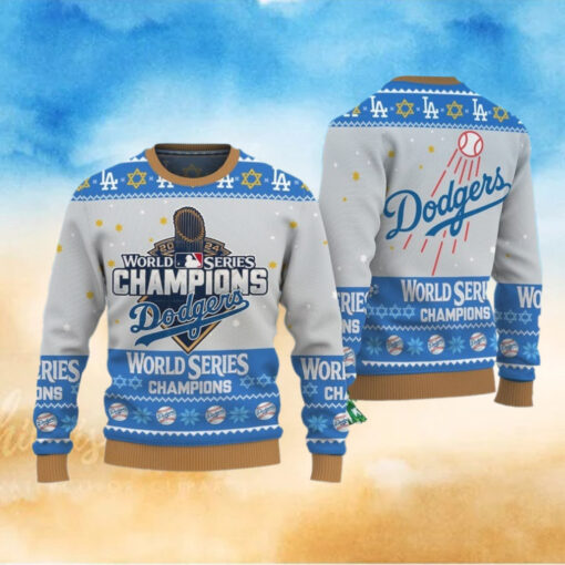 2024 LA Dodgers World Series Champions Blue Ugly Sweater Shirt