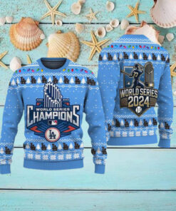 2024 LA Dodgers World Series Champions Ugly Christmas Sweater
