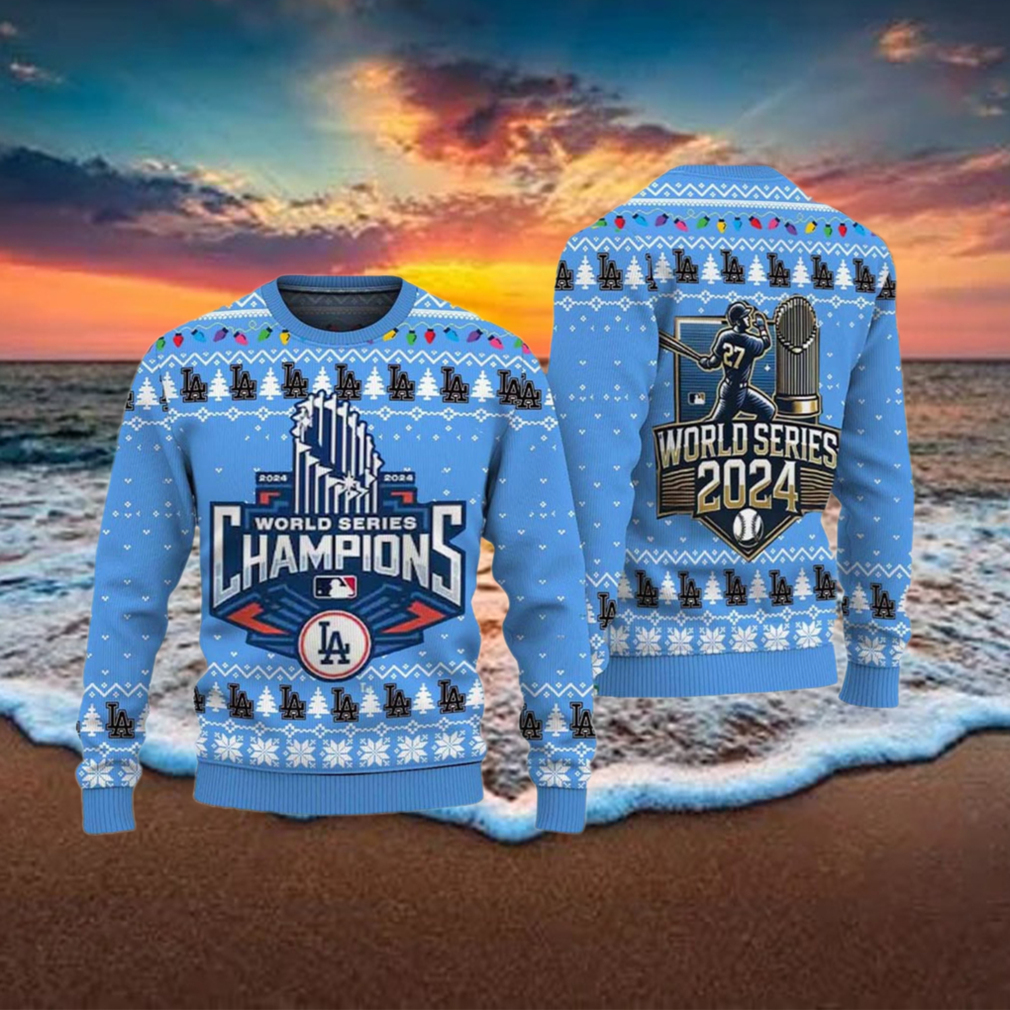 2024 LA Dodgers World Series Champions Ugly Christmas Sweater 2024 LA Dodgers World Series Champions Ugly Christmas Sweater