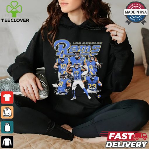 2024 Los Angeles Rams Football player signatures graphic shirt
