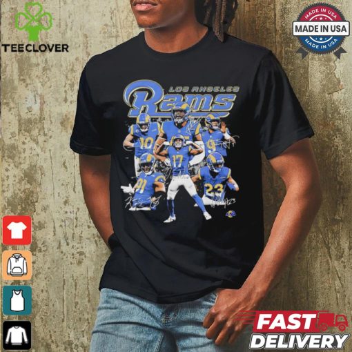 2024 Los Angeles Rams Football player signatures graphic shirt