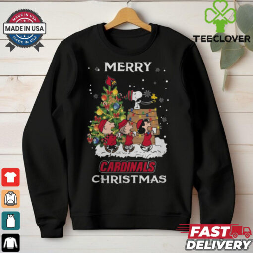 2024 Louisville Cardinals Snoopy And Friends Merry Christmas Shirt