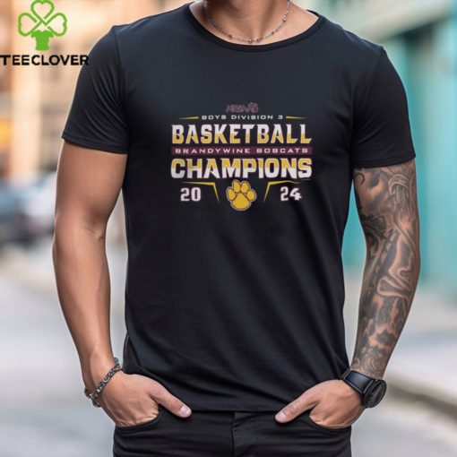 2024 MHSAA Boys Basketball D3 Champions Brandywine Bobcats Tee Shirt