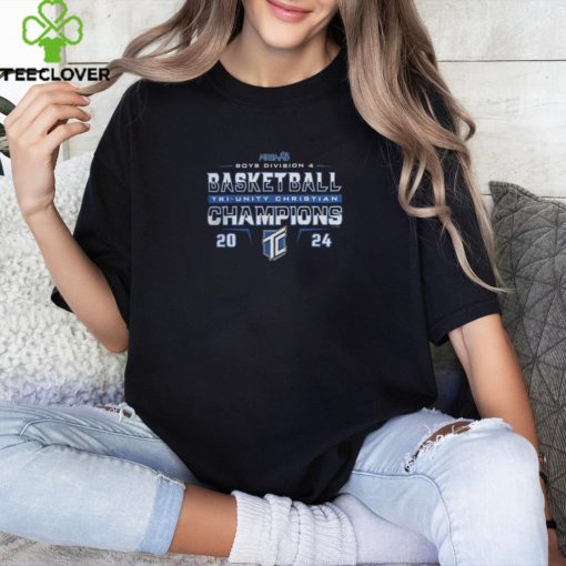 2024 MHSAA Boys Basketball D4 Champions Tri Unity Christian Tee Shirt