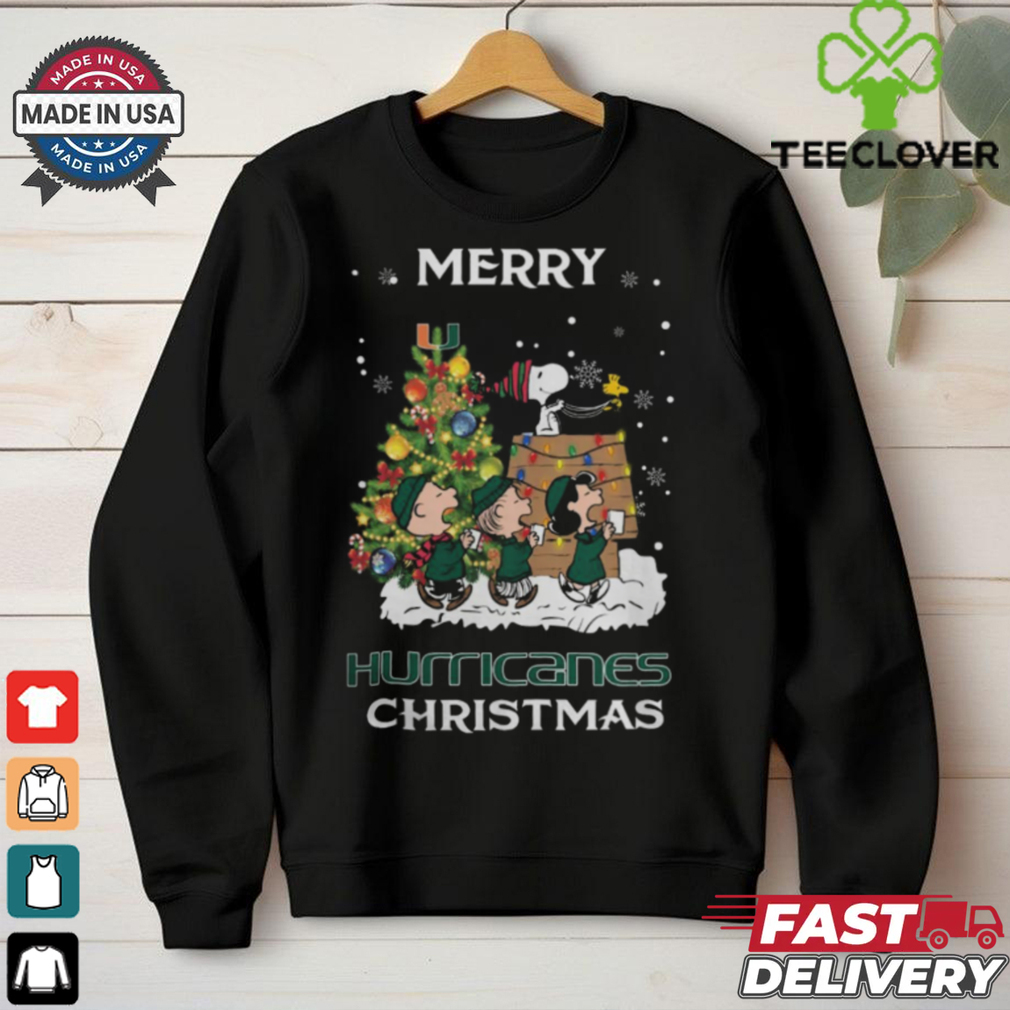 2024 Miami Hurricanes Snoopy And Friends Merry Christmas Shirt 2024 Miami Hurricanes Snoopy And Friends Merry Christmas Shirt
