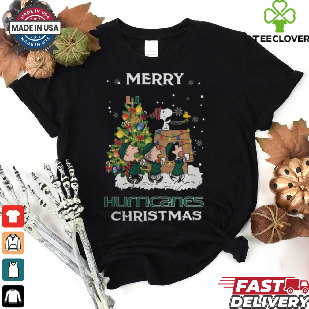 2024 Miami Hurricanes Snoopy And Friends Merry Christmas Shirt 2024 Miami Hurricanes Snoopy And Friends Merry Christmas Shirt