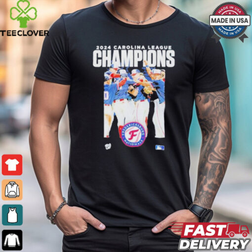 2024 Milb Carolina League Champions Fredericksburg Nationals Player Shirt