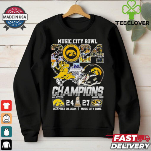 2024 Music City Bowl Iowa Hawkeyes vs Missouri Tigers Champions shirt