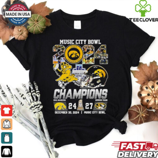 2024 Music City Bowl Iowa Hawkeyes vs Missouri Tigers Champions shirt