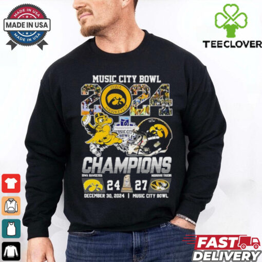 2024 Music City Bowl Iowa Hawkeyes vs Missouri Tigers Champions shirt